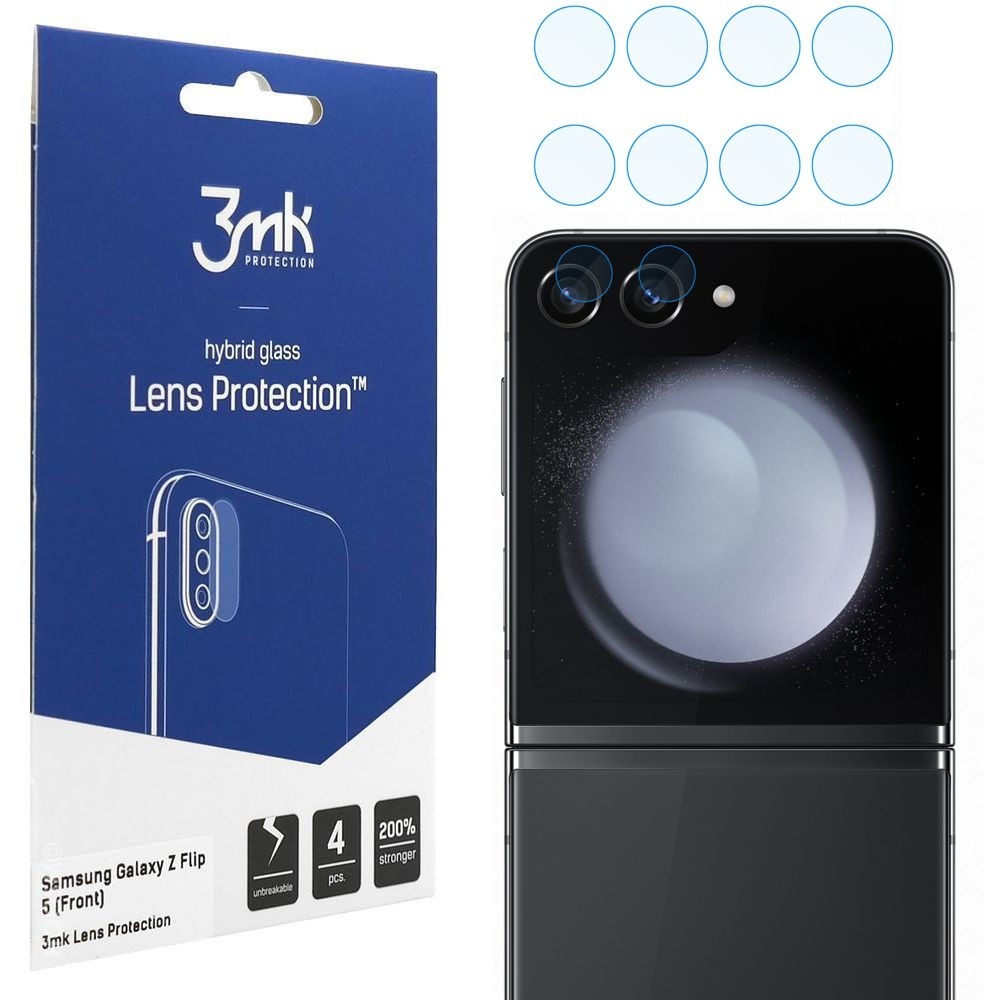 4x 3mk Lens Protection | Szkło Ochronne na Obiektyw Aparat do Samsung Galaxy Z Flip5