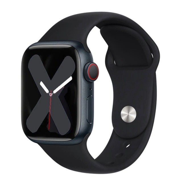 Pasek Sportowy Silikon | Czarny do Apple Watch 9/8 45mm