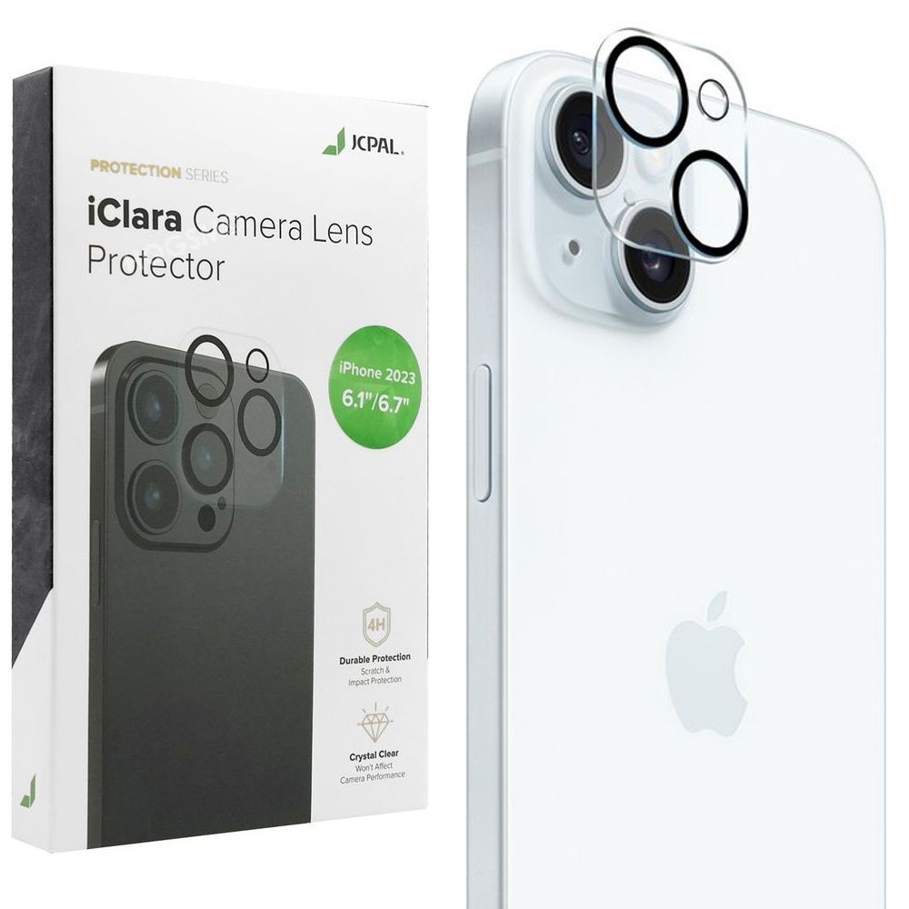JCPAL iClara | Szkło Hartowane na Aparat | Clear do Apple iPhone 15 / Plus