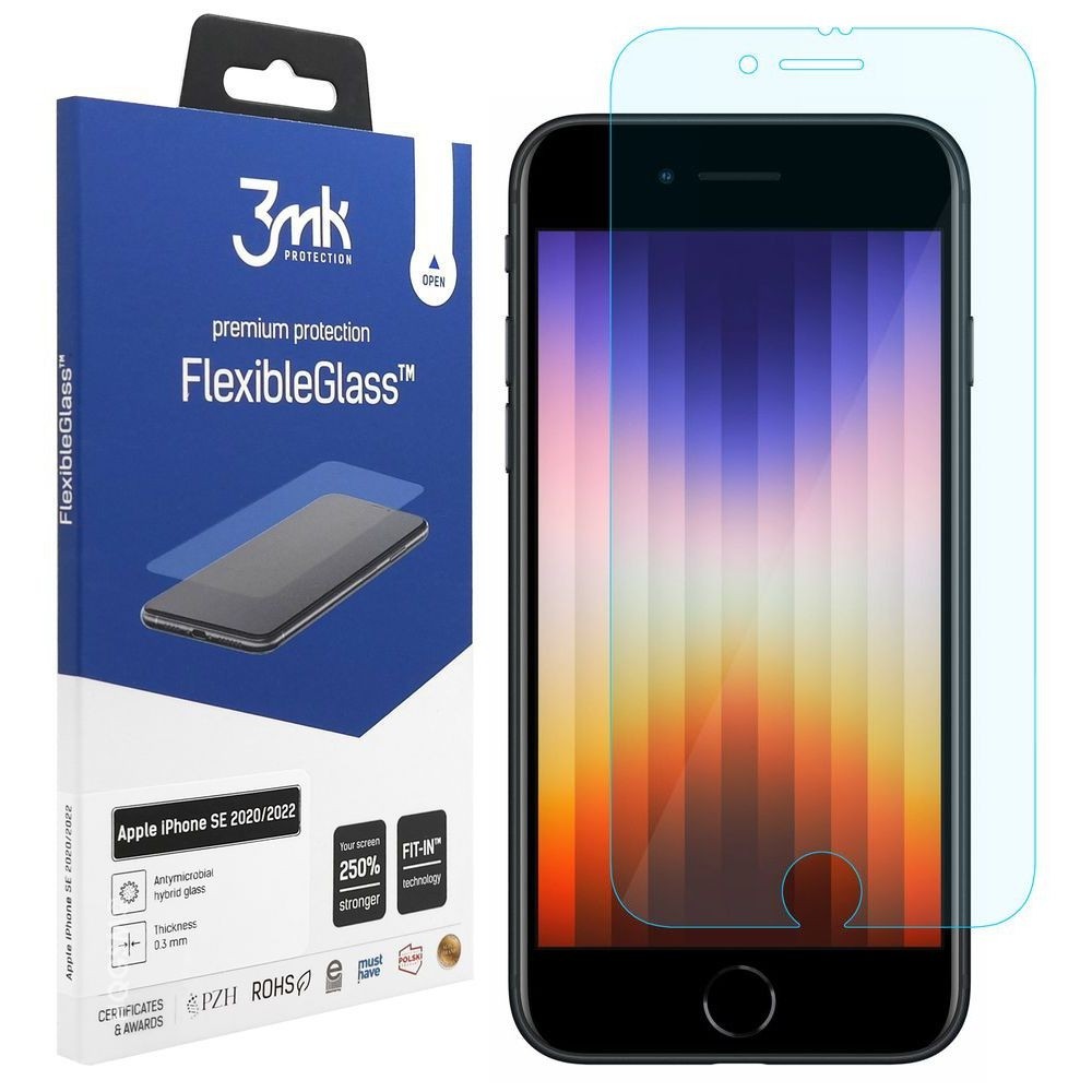 3mk Flexible Glass | Nietłukące Szkło Hybrydowe do Apple iPhone SE 2022