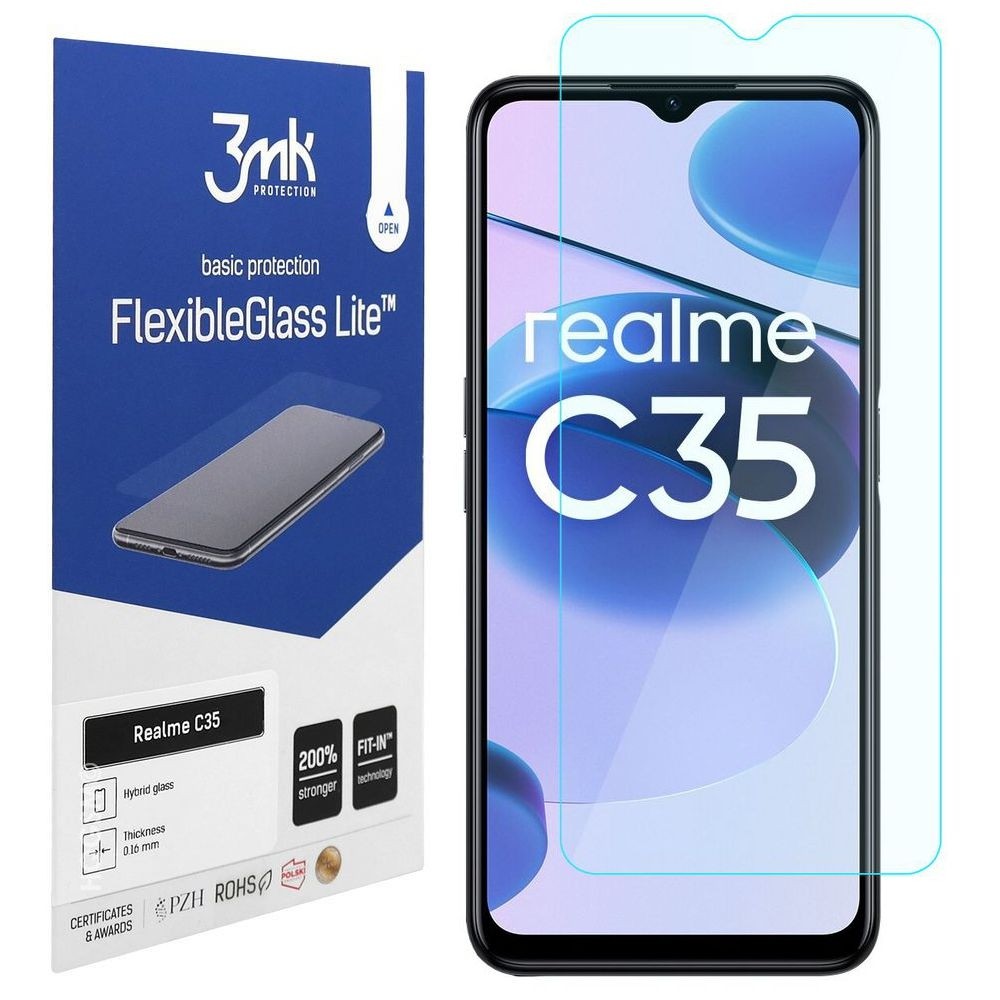 3mk Flexible Glass Lite | Nietłukące Szkło Hybrydowe do Realme C35