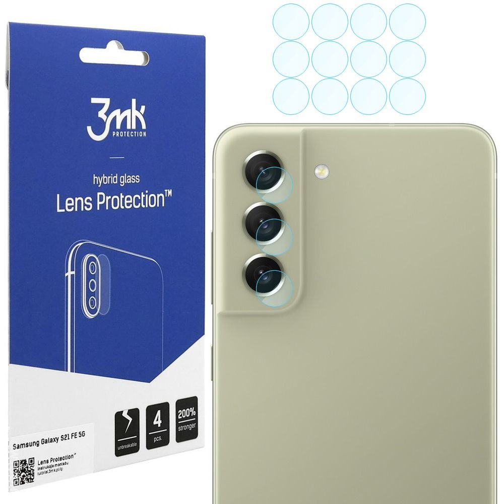 4x 3mk Lens Protection | Szkło Ochronne na Obiektyw Aparat do Samsung Galaxy S21 FE 5G
