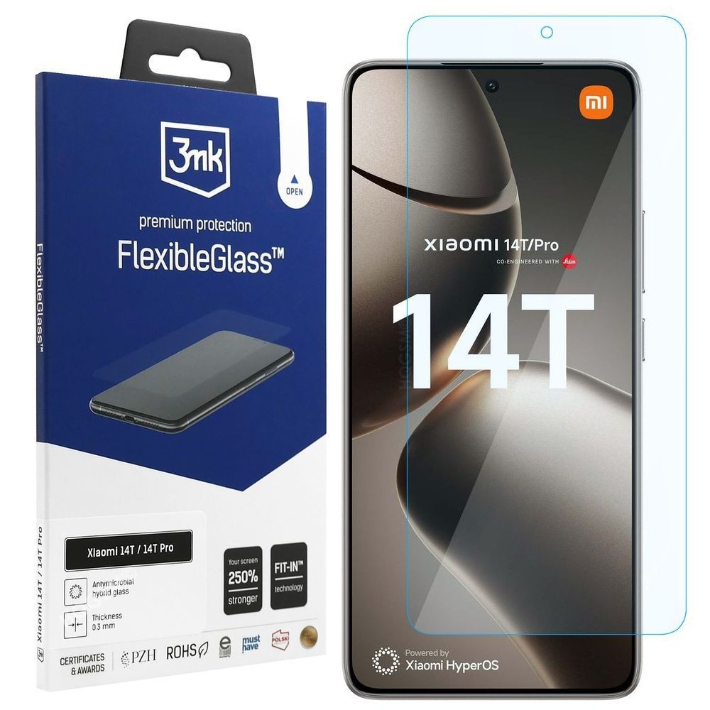 3mk Flexible Glass | Nietłukące Szkło Hybrydowe do Xiaomi 14T / 14T Pro