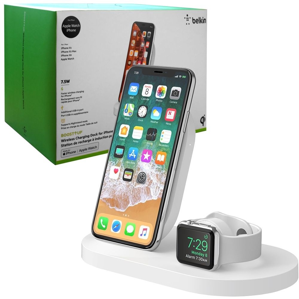 BELKIN | Wireless Charging Dock for iPhone + Apple Watch | White