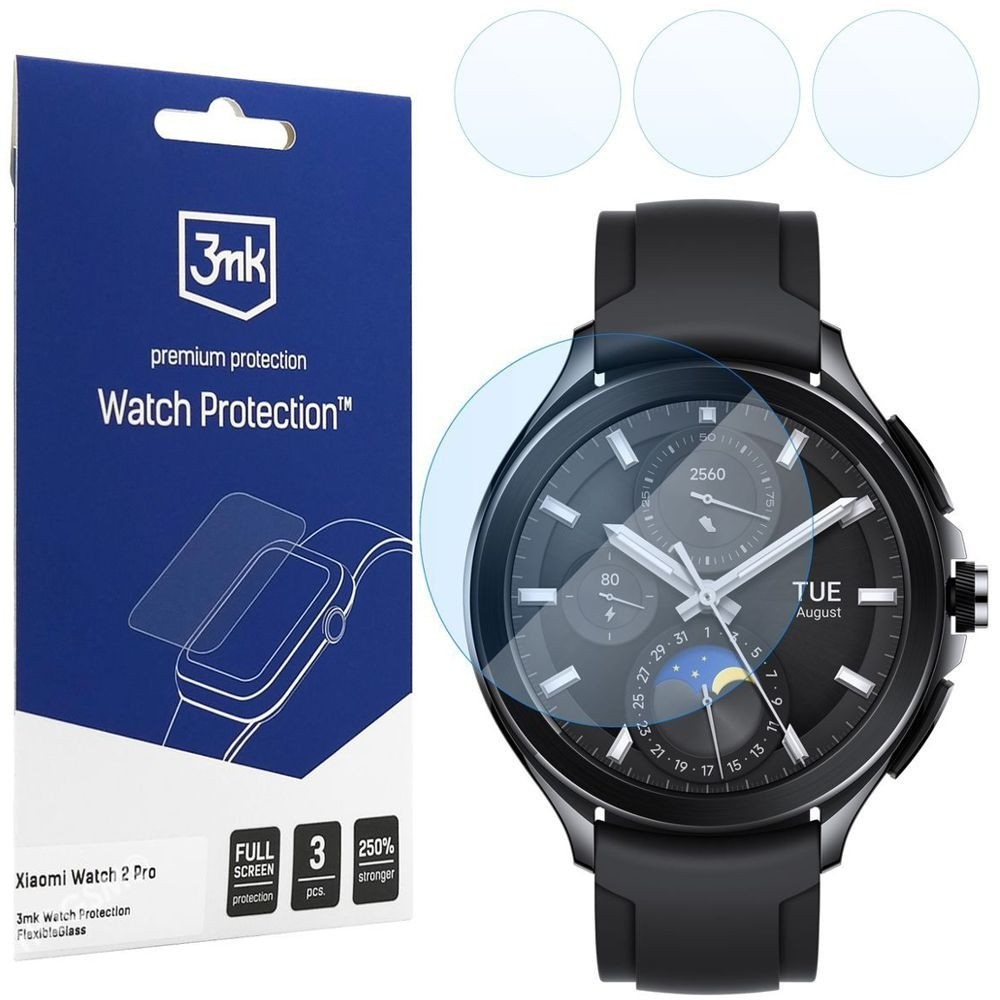 3x Szkło Hybrydowe 3mk Watch Protection do Xiaomi Watch 2 Pro